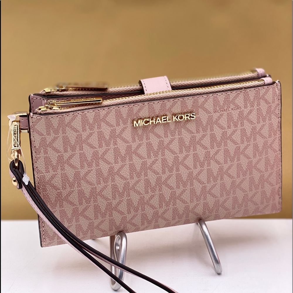 Michael Kors DoubleZip Wallet Wristlet Ballet - Picture 1 of 13